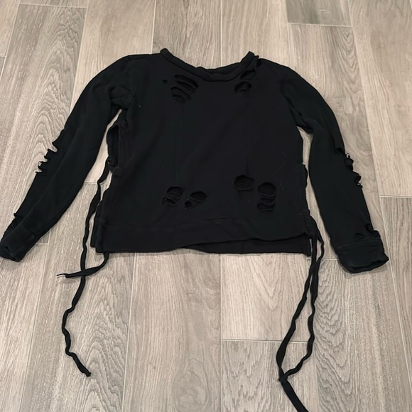 Girls Ripped Sweater With Ties On the Size Size S - Picture 1 of 6